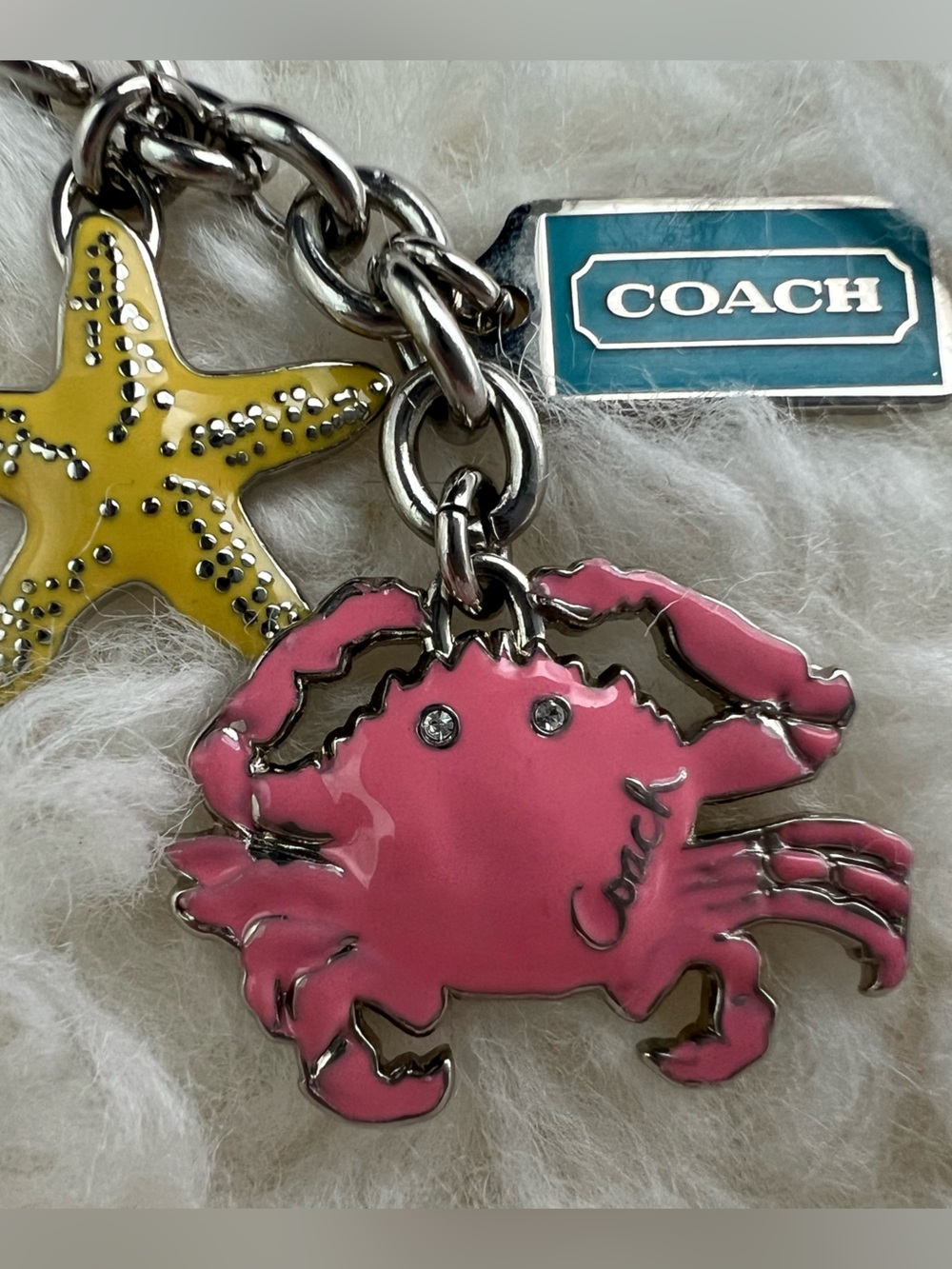 Coach VINTAGE Sea Life Cluster Charm Keychain - Picture 6 of 7